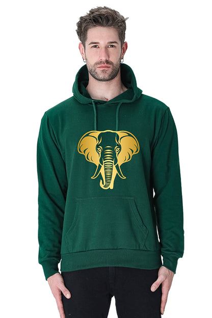 Hoodie Sweatshirt - Golden Elephant Vinyl Printed