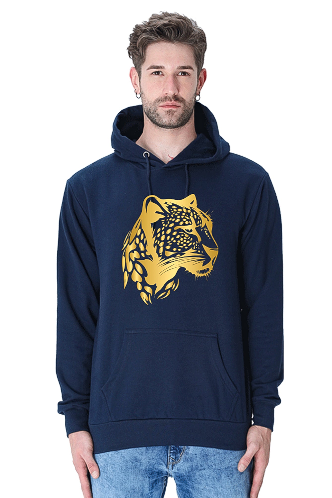 Hoodie Sweatshirt - Golden Tiger Vinyl Print