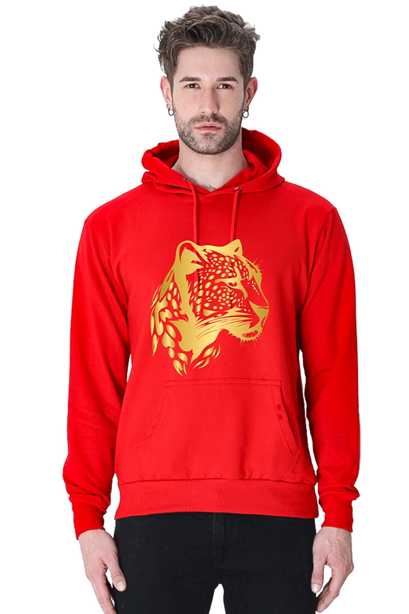 Hoodie Sweatshirt - Golden Tiger Vinyl Print