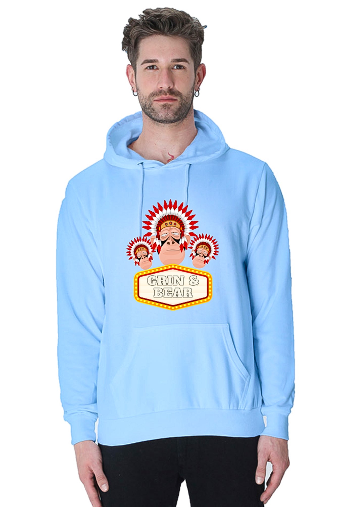 Hoodie Sweatshirt - Grin and Bear