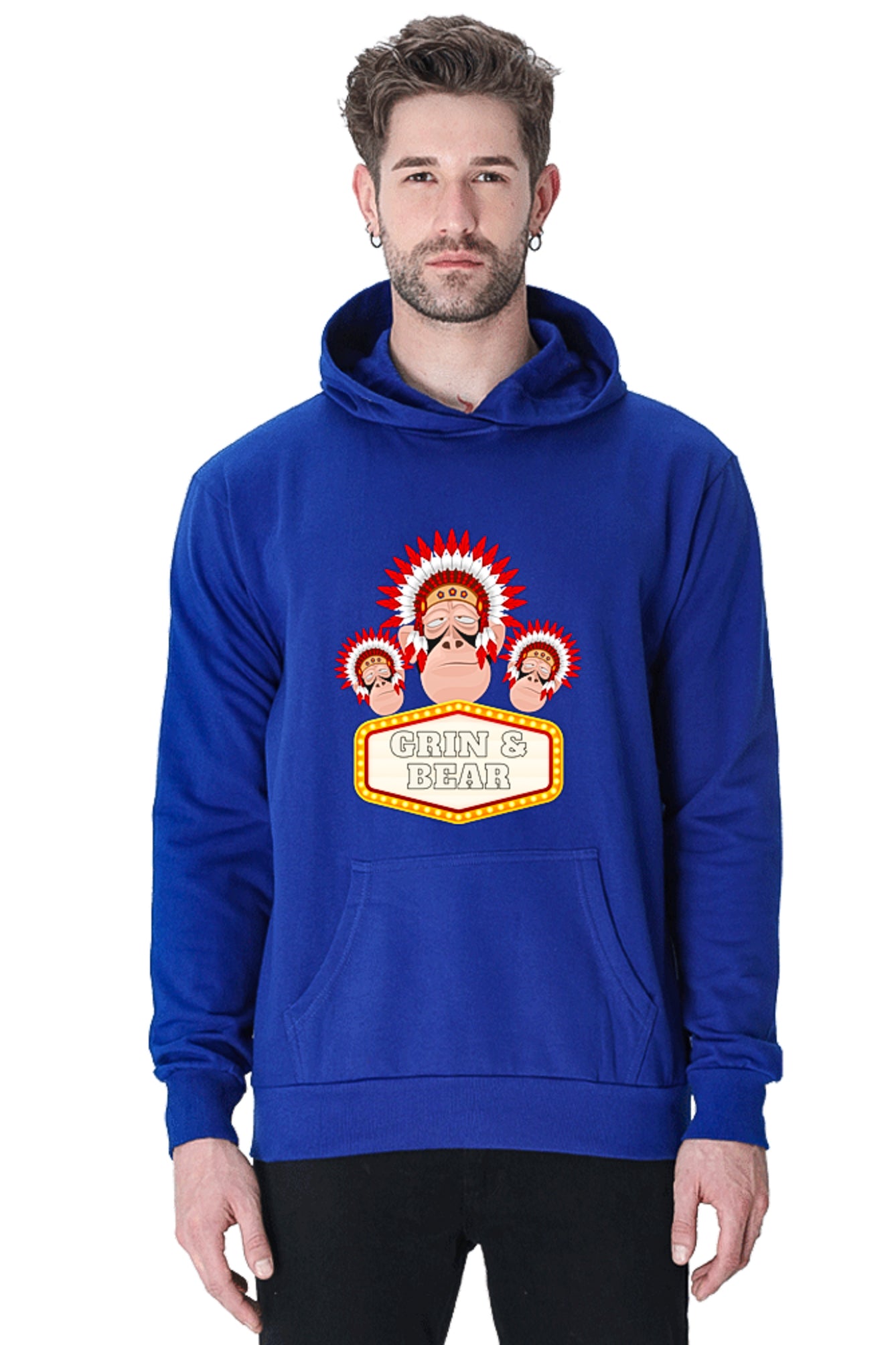 Hoodie Sweatshirt - Grin and Bear