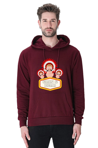 Hoodie Sweatshirt - Grin and Bear