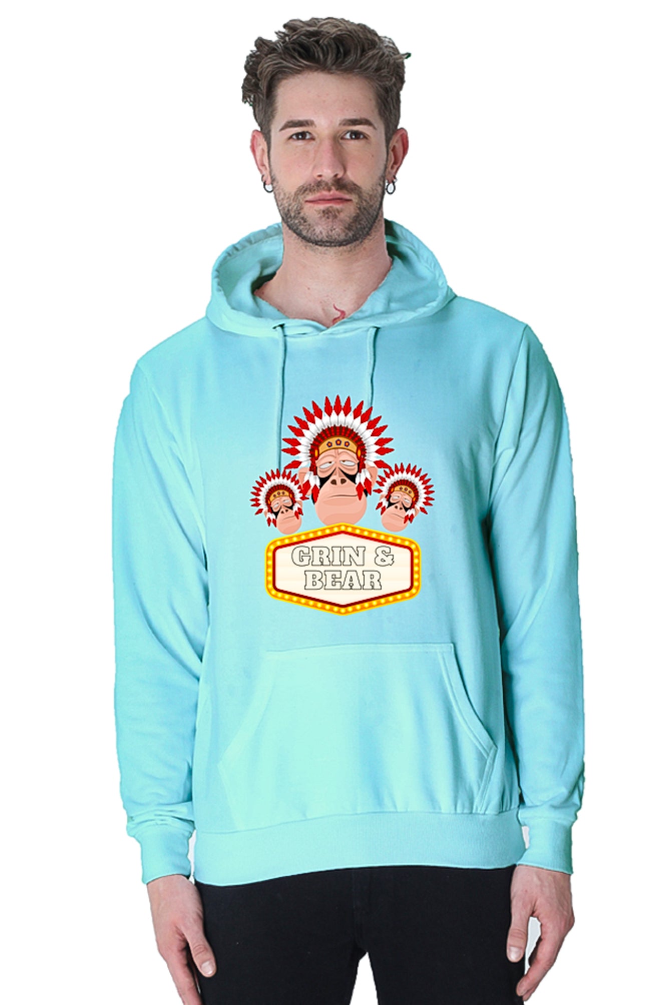 Hoodie Sweatshirt - Grin and Bear