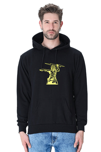 Hoodie Sweatshirt - Zeus with Lightning Bolt