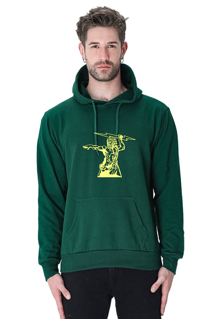 Hoodie Sweatshirt - Zeus with Lightning Bolt