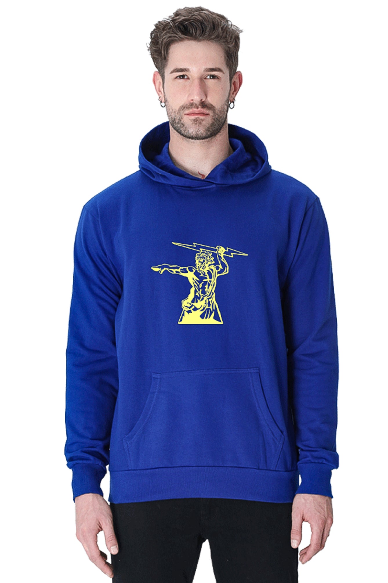 Hoodie Sweatshirt - Zeus with Lightning Bolt