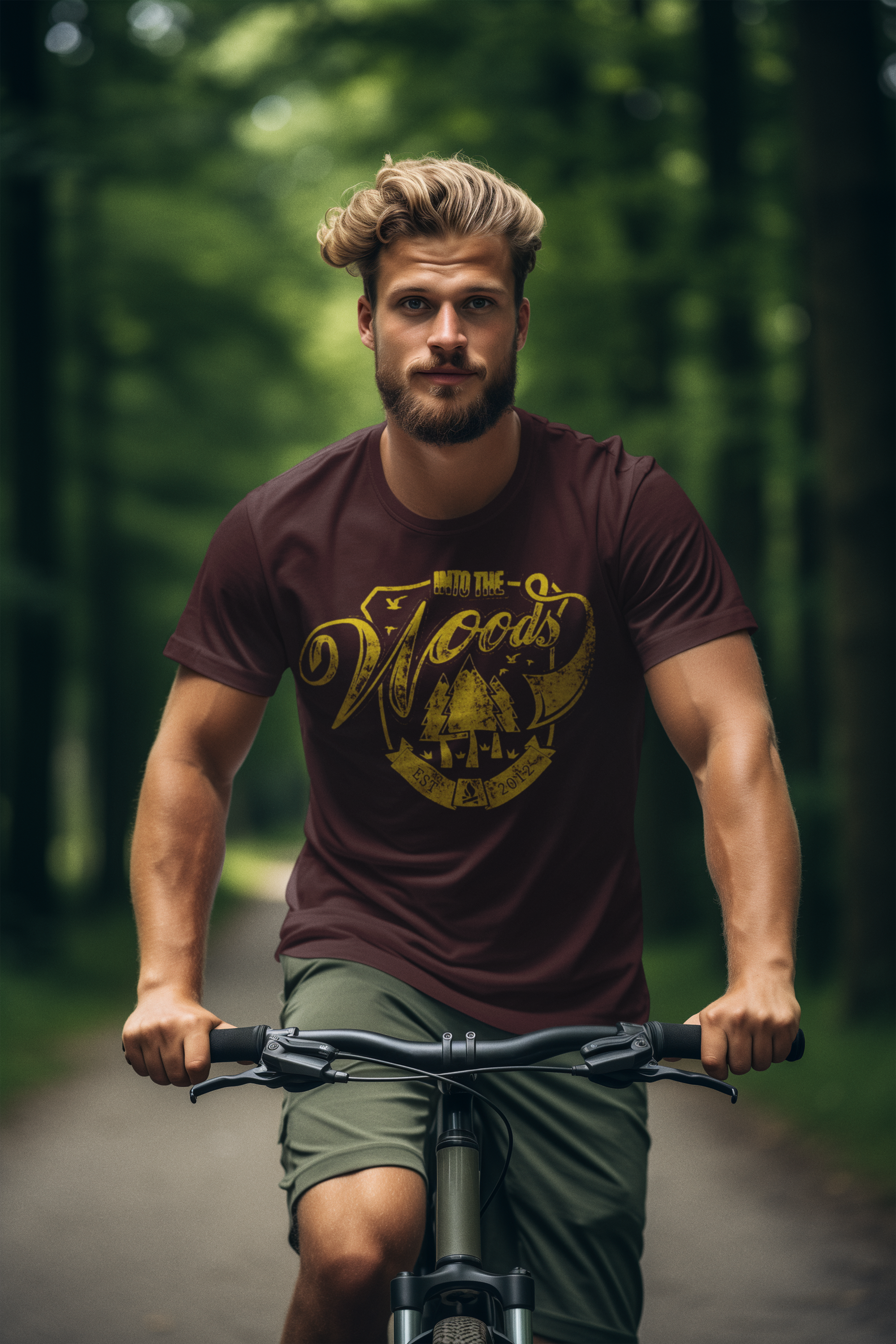 Wood's Men's T Shirts Coffee Brown