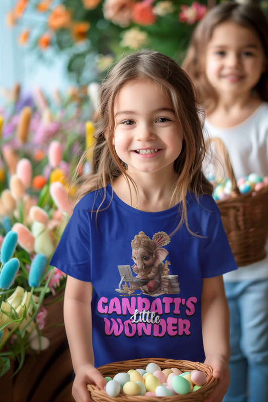 Ganesha's Little Wonder Ganesh Chaturthi Girl's T Shirts