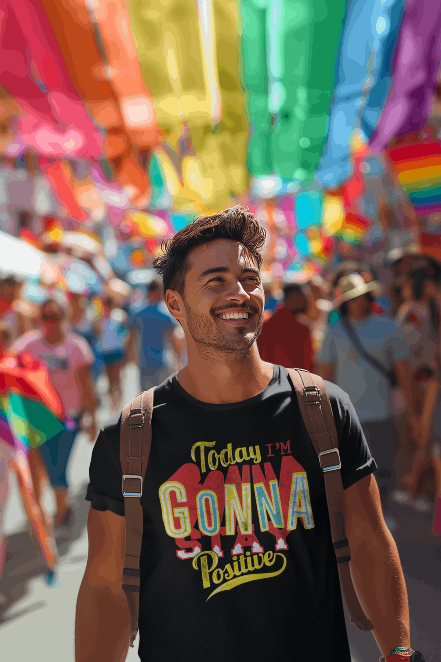 Gonna Stay Positive Men’sT Shirts Black