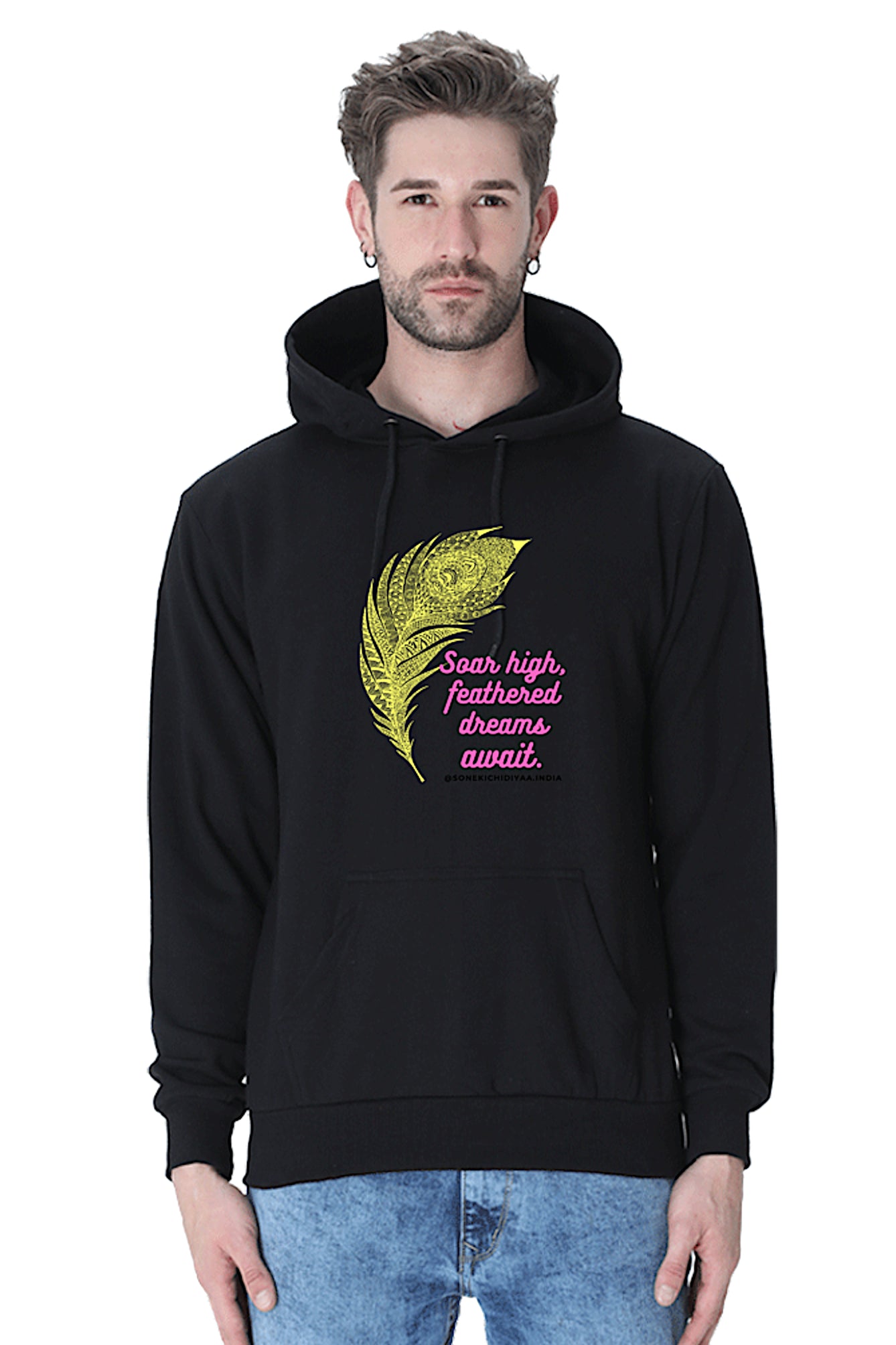 Hoodie Sweatshirt - Soar High Feather