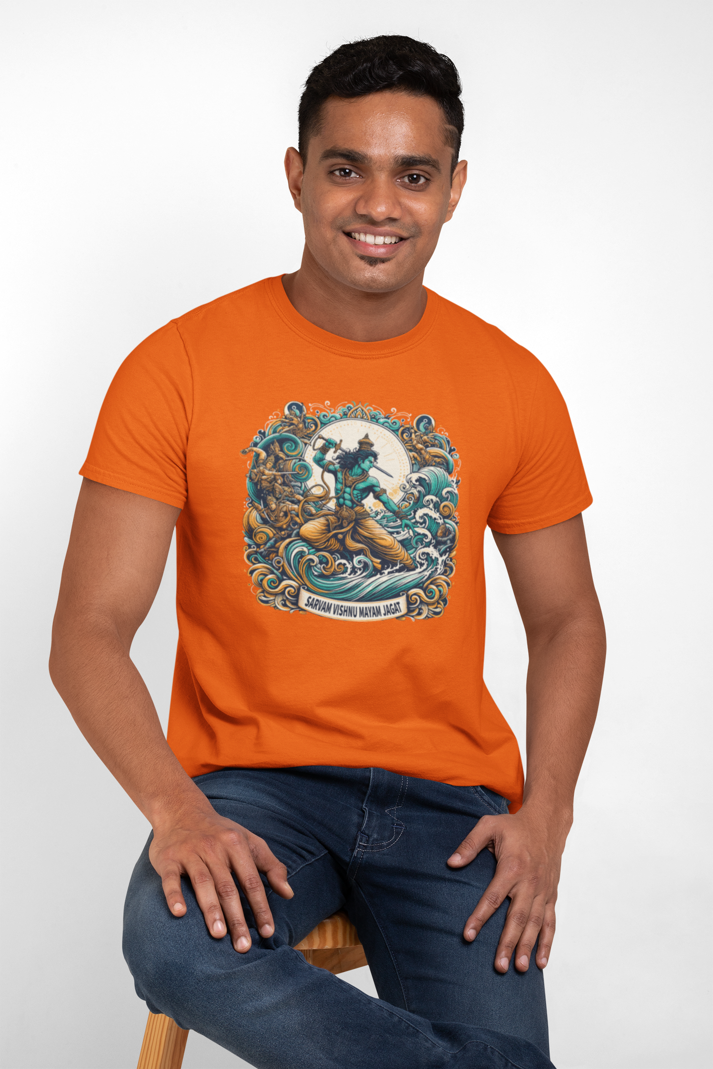 Sarvam Vishnu Mayam Jagat Janmashtami Men's T Shirts