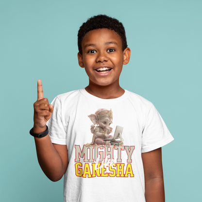 Mighty Like Ganesha 2 Ganesh Chaturthi Boy's T Shirts