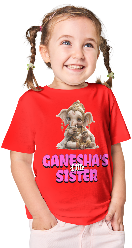 Ganesha's Little Sister Ganesh Chaturthi Girl's T Shirts