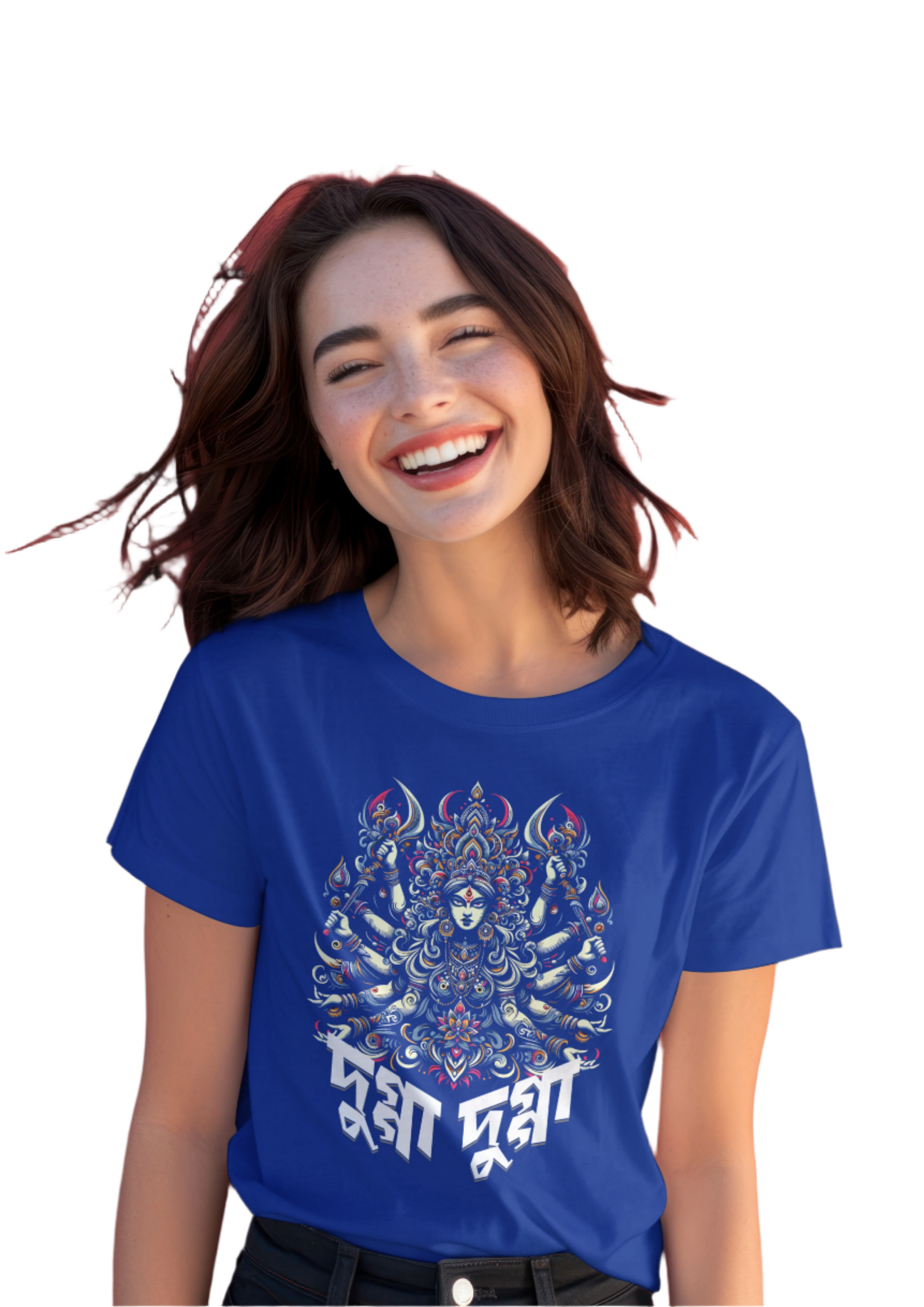 Durga Puja Bengali T Shirt For Women 1