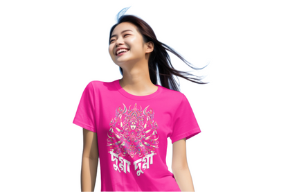 Durga Puja Bengali T Shirt For Women 1