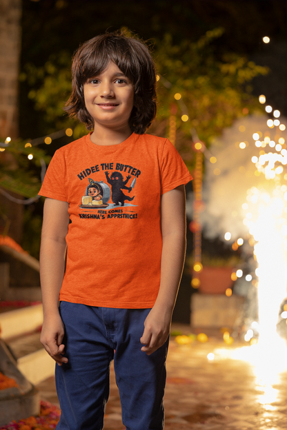 Hidee The Butter Janmashtami Boy's T Shirts