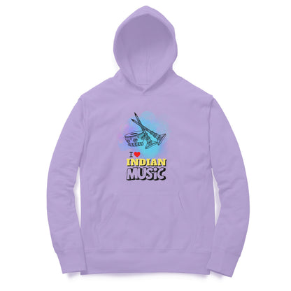 I Love Indian Music Hoodie Iris Lavender