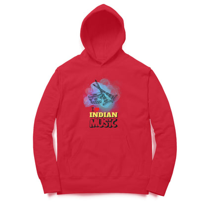 I Love Indian Music Hoodie Red