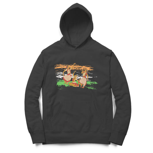 Indian Dance Art Hoodie Black