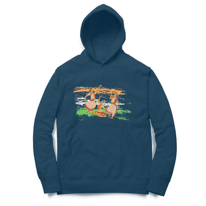 Indian Dance Art Hoodie Navy Blue