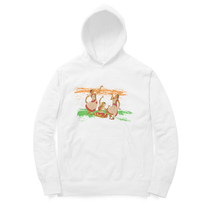 Indian Dance Art Hoodie White