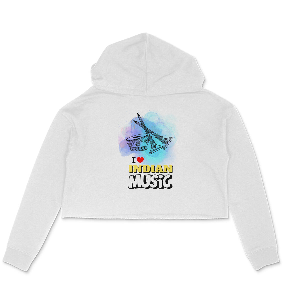 I love Indian Music Women's Hoodie White