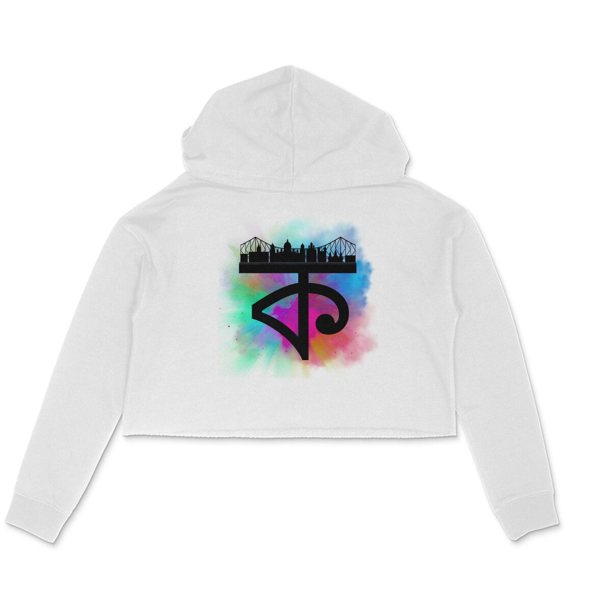 Kolkata Women's Crop Hoodie White