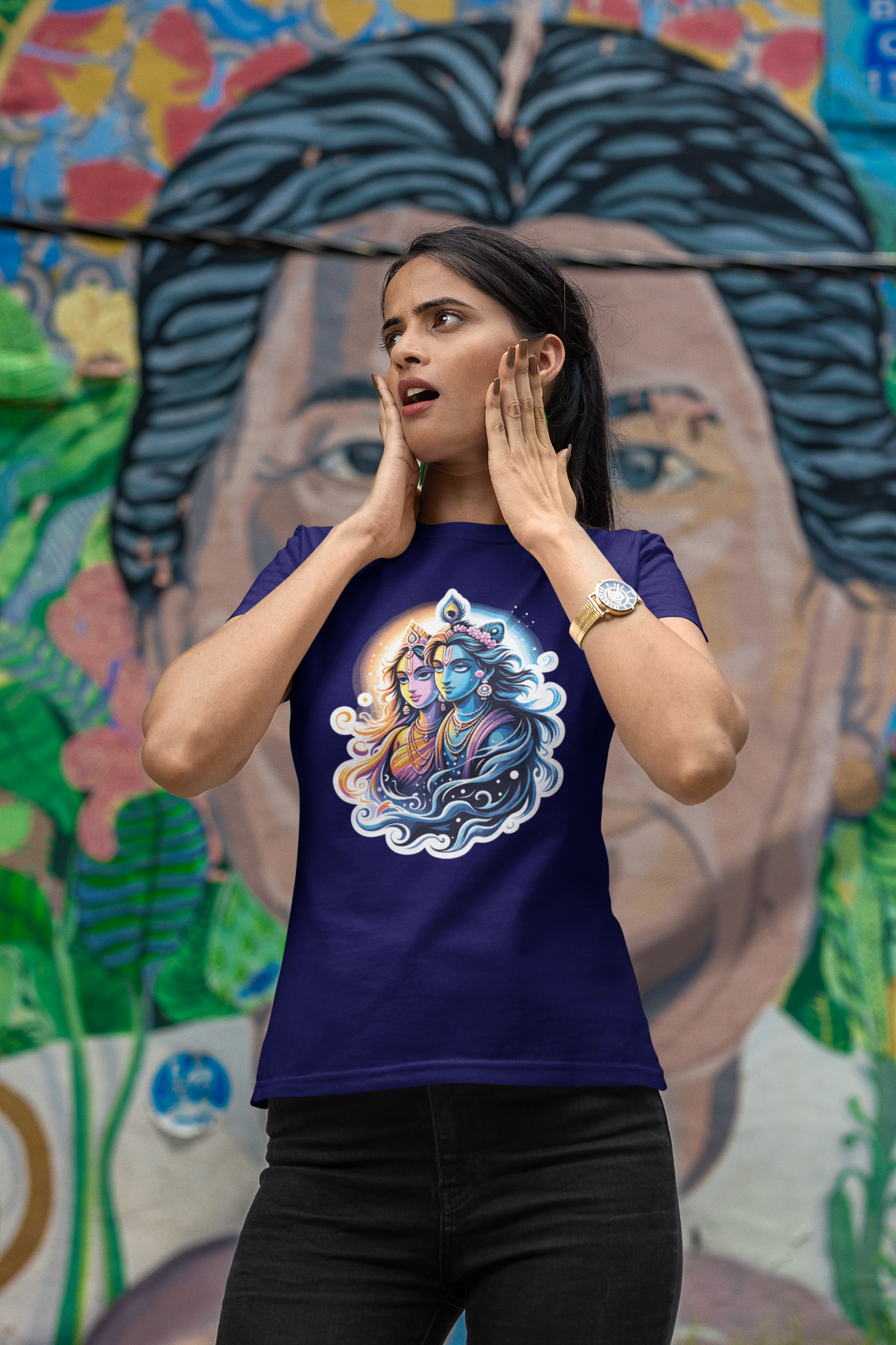 Radha Krishna 2 janmashtami Women T Shirts