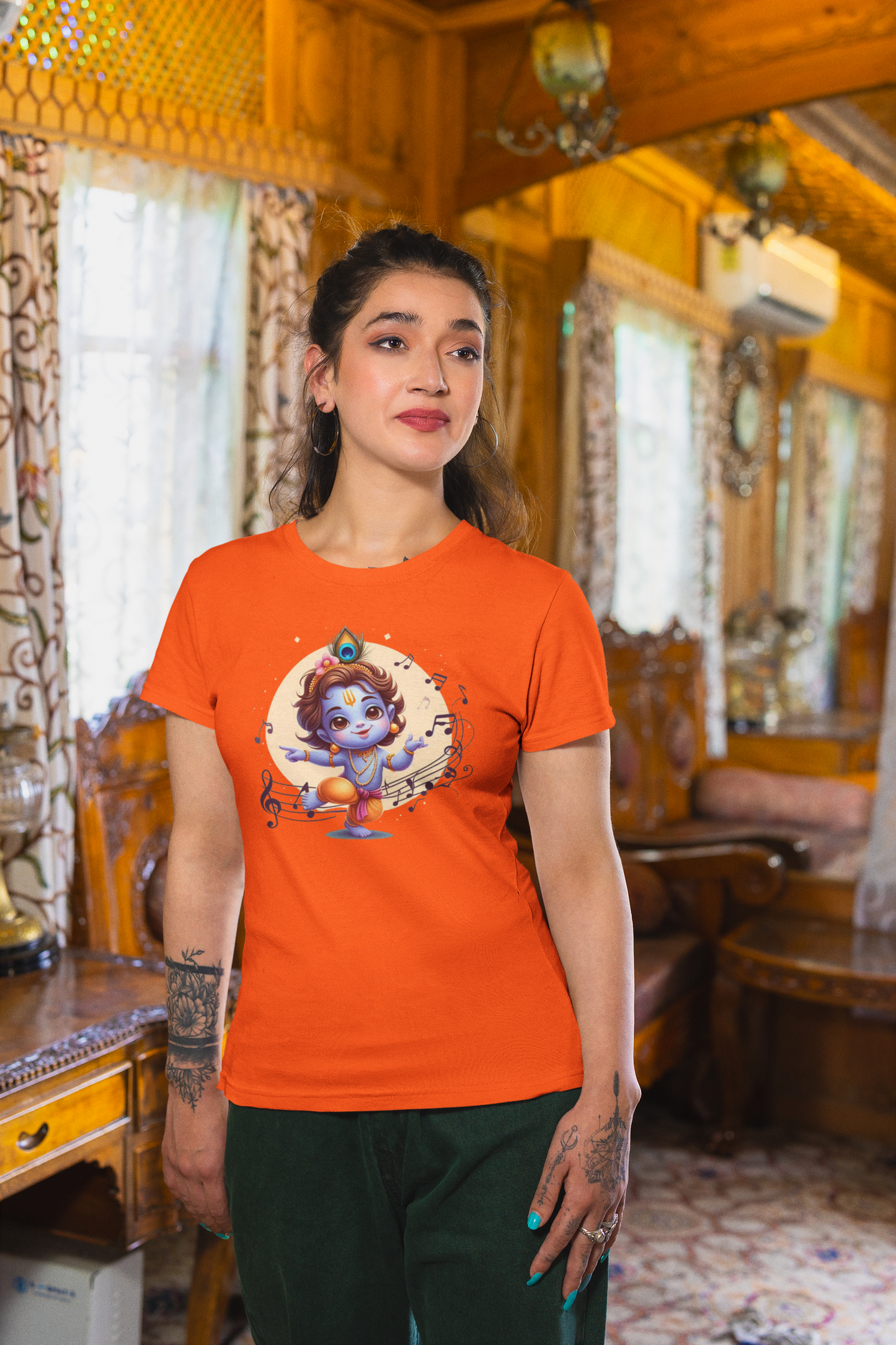 Little Krishna Janmashtami Women T Shirts