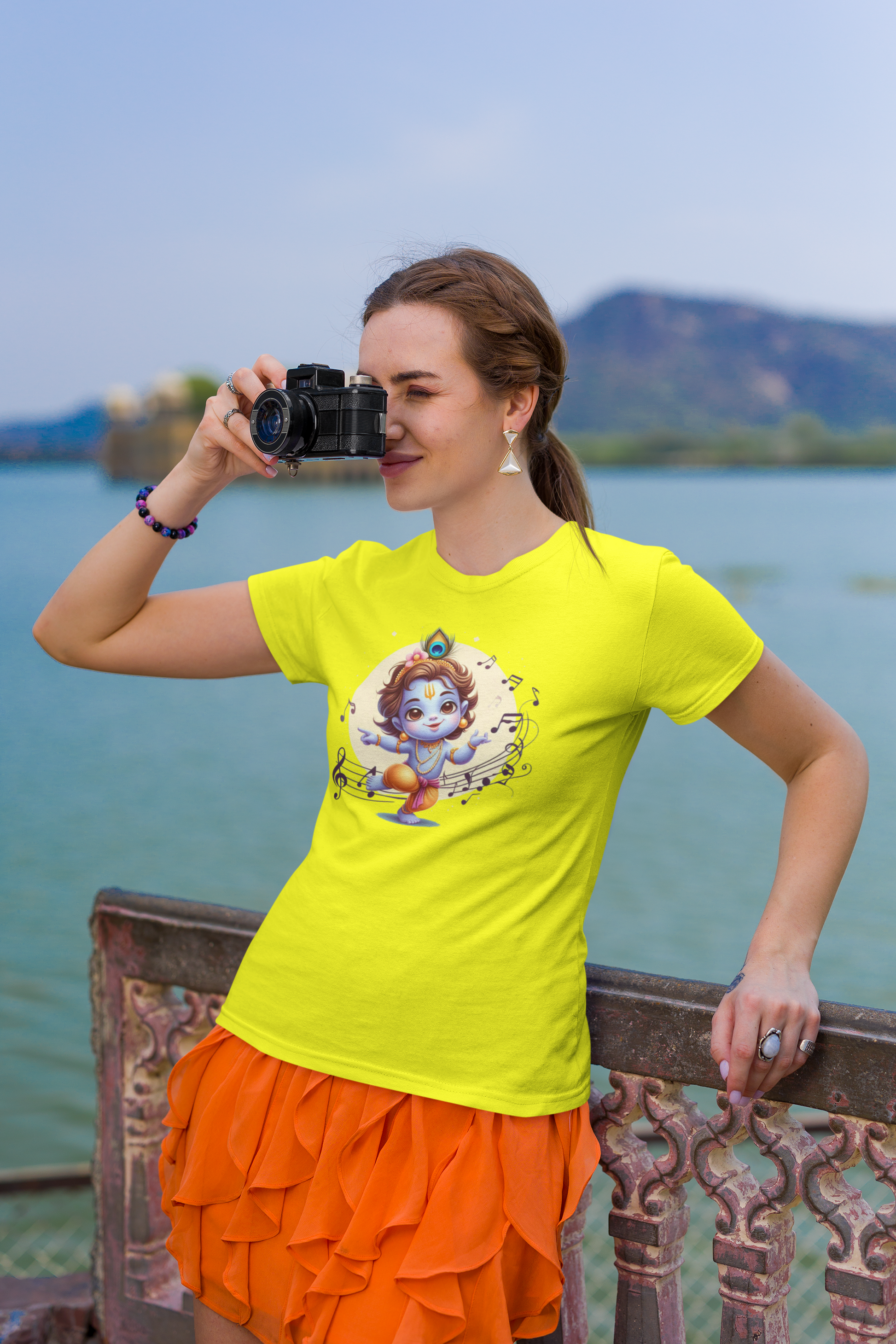 Little Krishna Janmashtami Women T Shirts