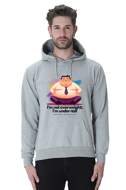 Hoodie Sweatshirt - I am not overweight Grey Melange