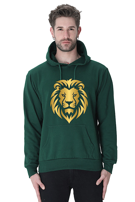 Hoodie Sweatshirt - Golden Lion Vinyl Print