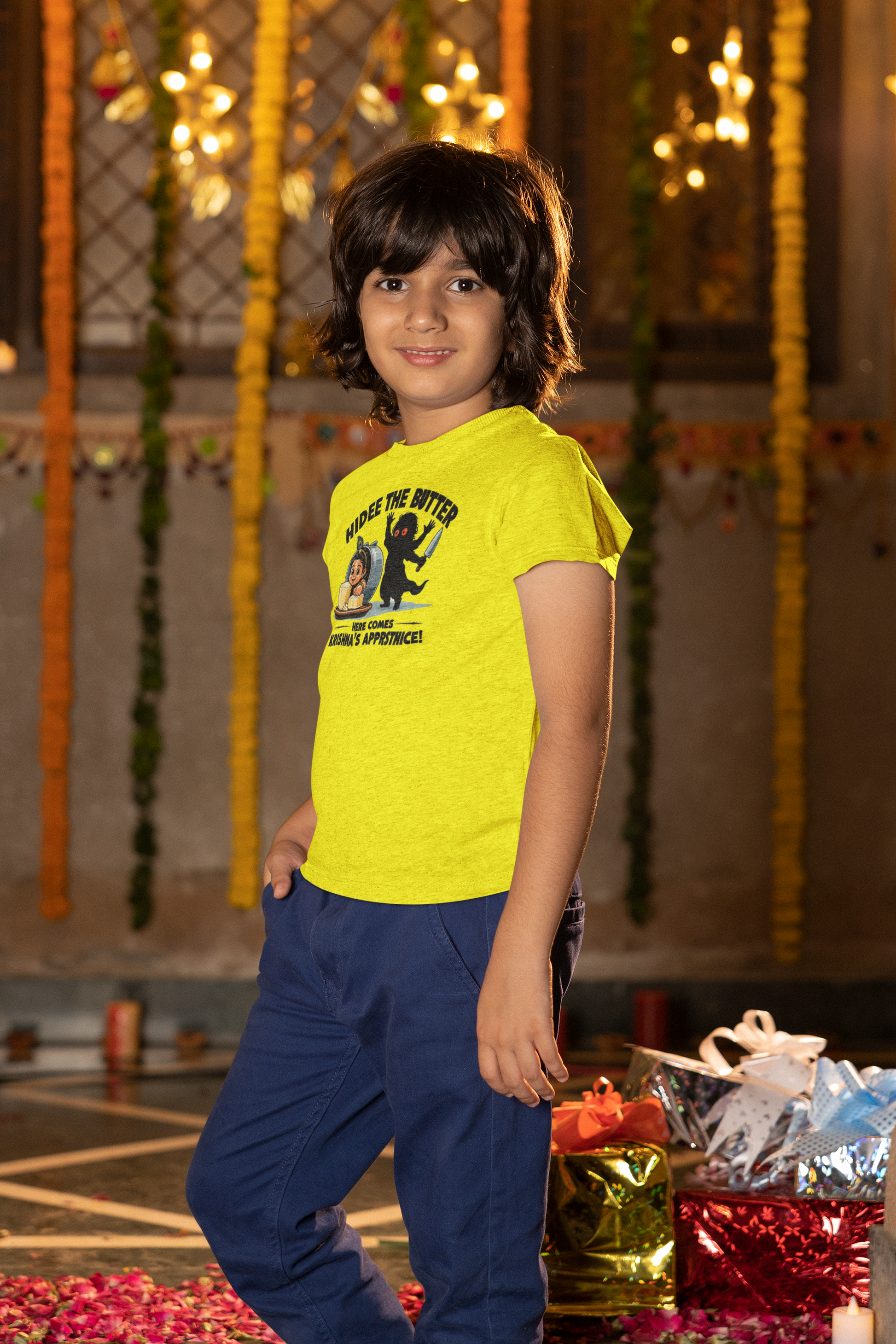 Hidee The Butter Janmashtami Boy's T Shirts