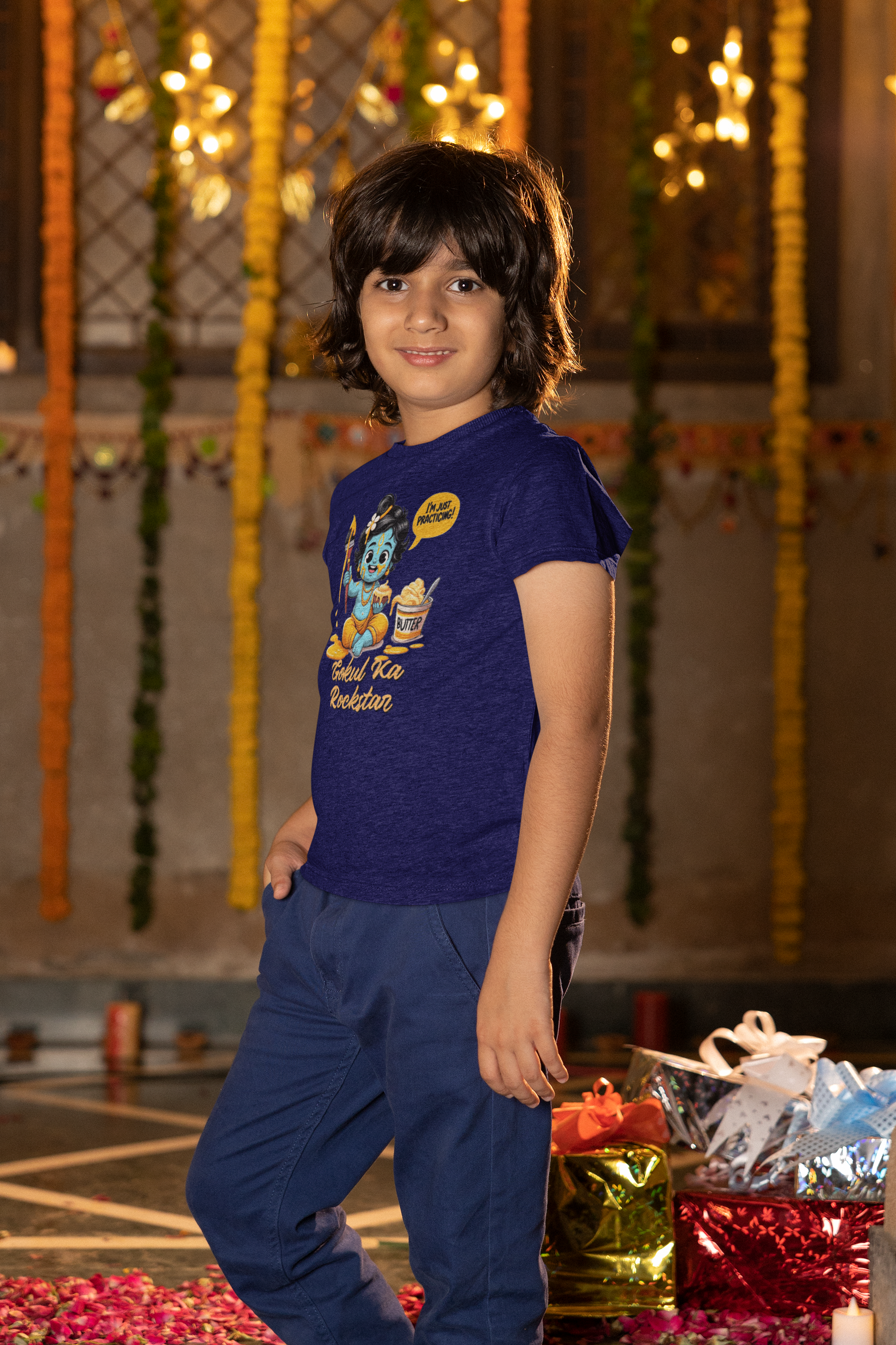 Gokul Ka Rockstar Janmashtami Boy's T Shirts