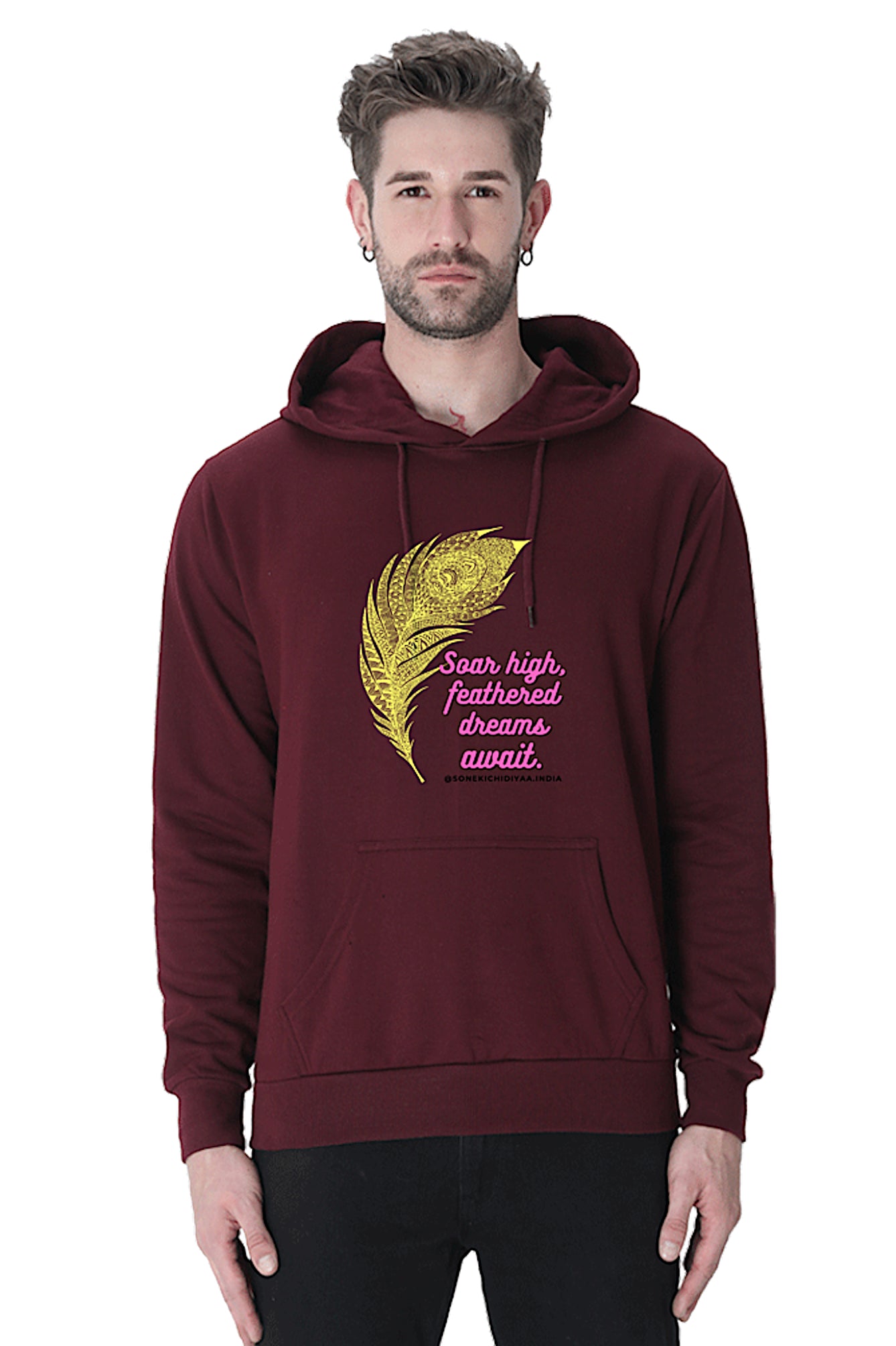 Hoodie Sweatshirt - Soar High Feather