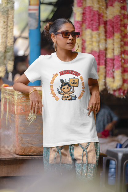 Krishna Made Mischief An Art Form Janmashtami Women T Shirts