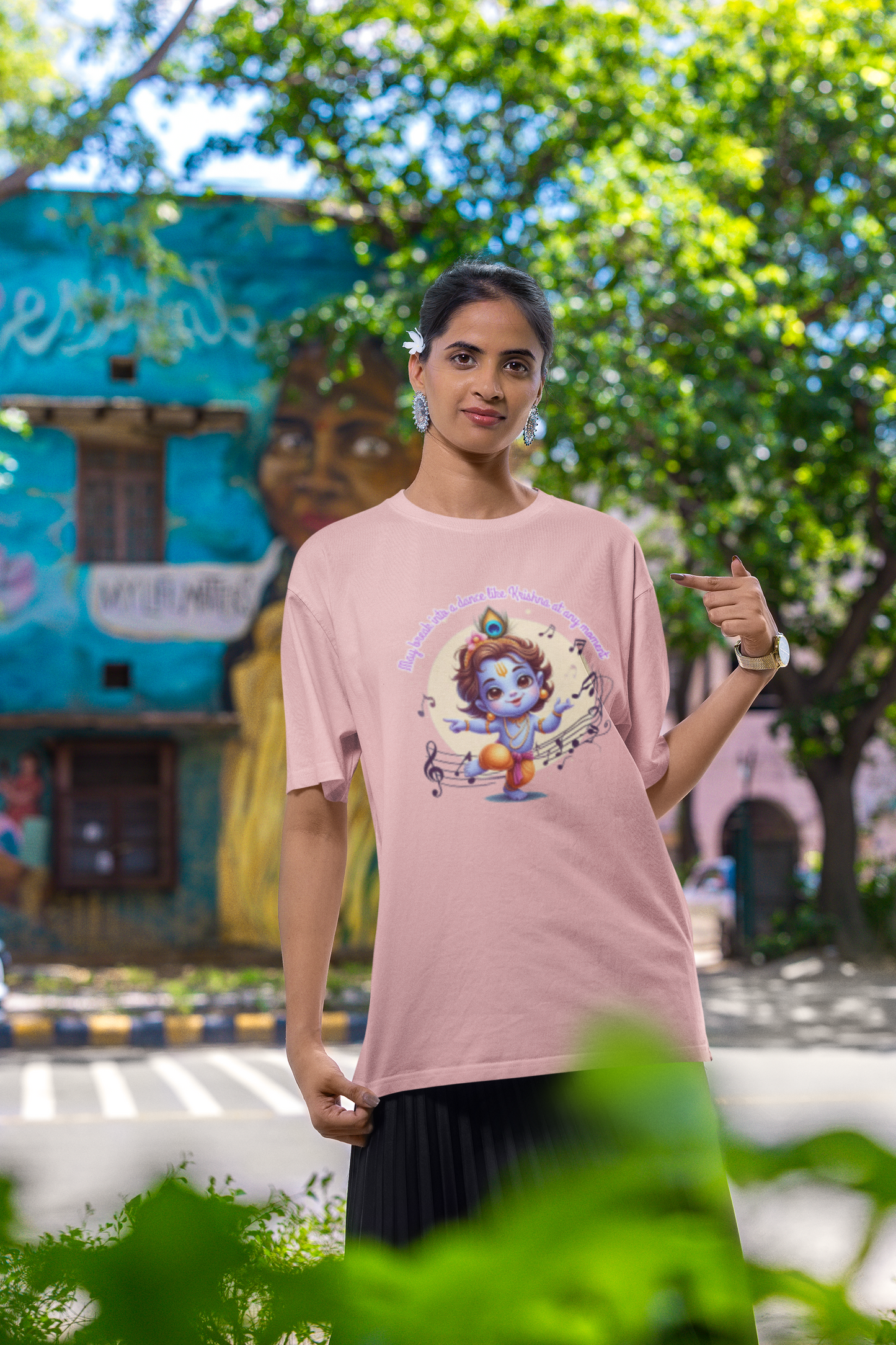 Dance Like Krishna Janmashtami Women T Shirts