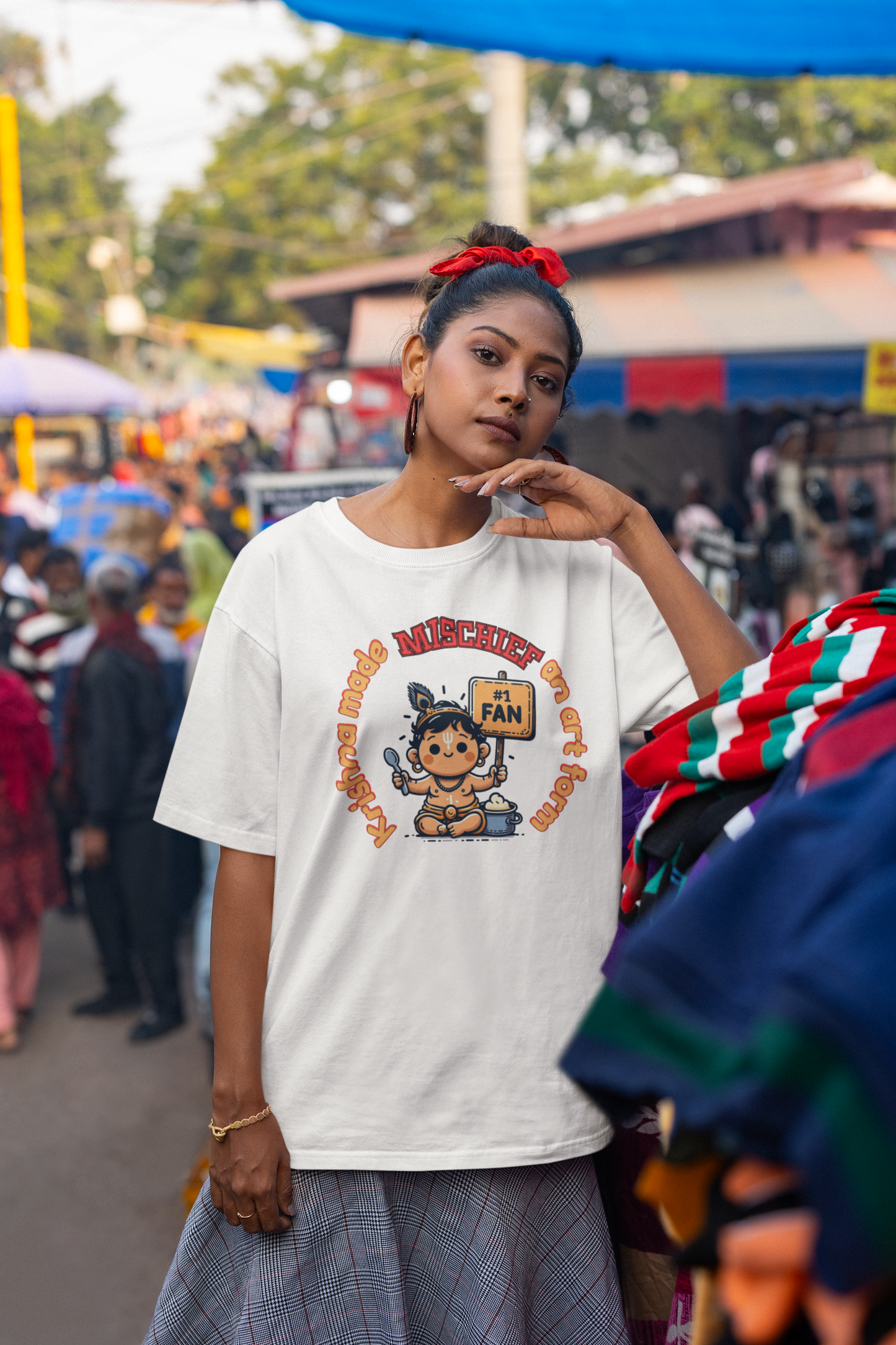 Krishna Made Mischief An Art Form Janmashtami Women T Shirts