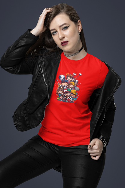 Cartoon Print T Shirts For Women