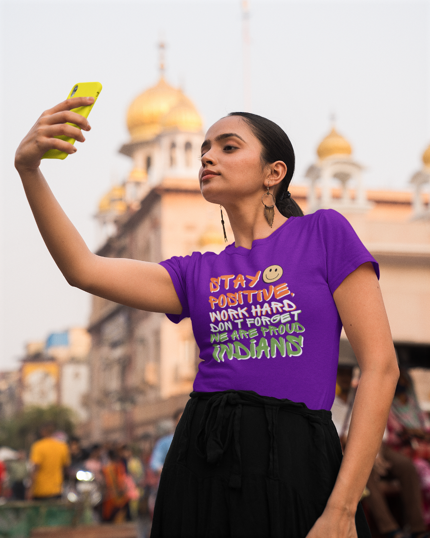 Patriotic Women T Shirts Purple