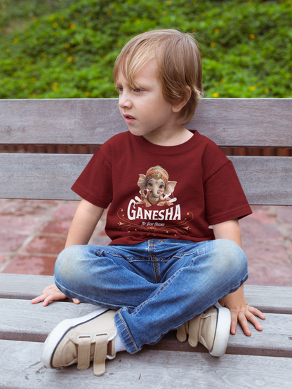 Bal Ganesha Ganesh Chaturthi Boy's T Shirts