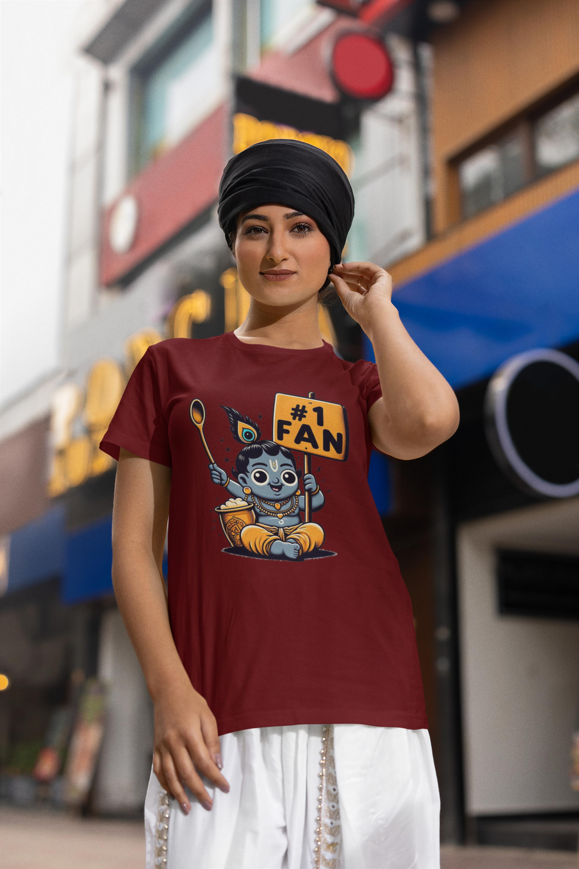 # 1 Fan Janmashtami Women T Shirts