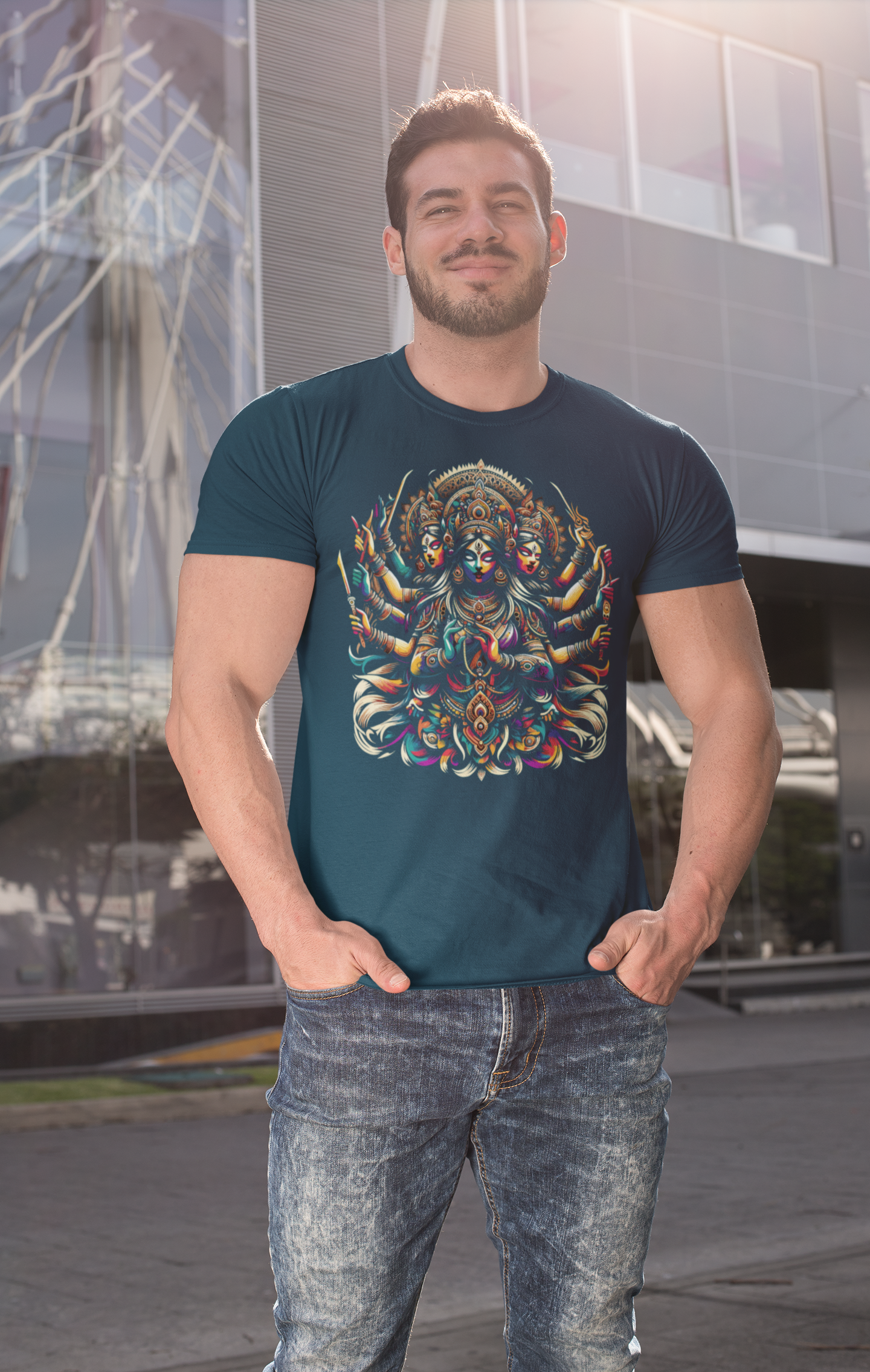 Durga Puja Bengali T Shirt For Men's