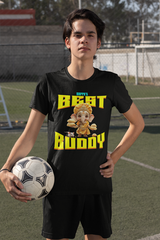 Bappa's Best Buddy 2 Ganesh Chaturthi Boy's T Shirts