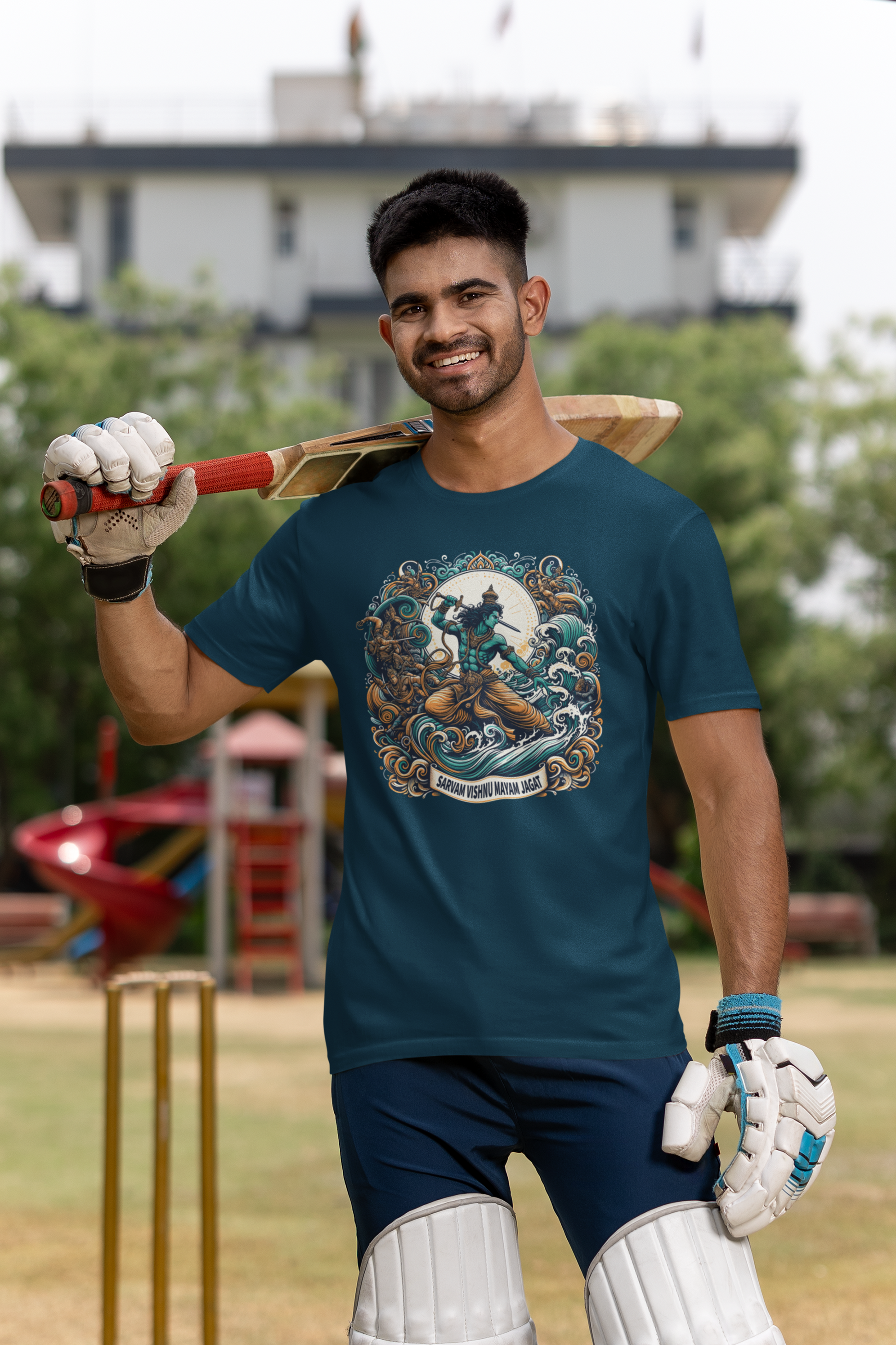 Sarvam Vishnu Mayam Jagat Janmashtami Men's T Shirts