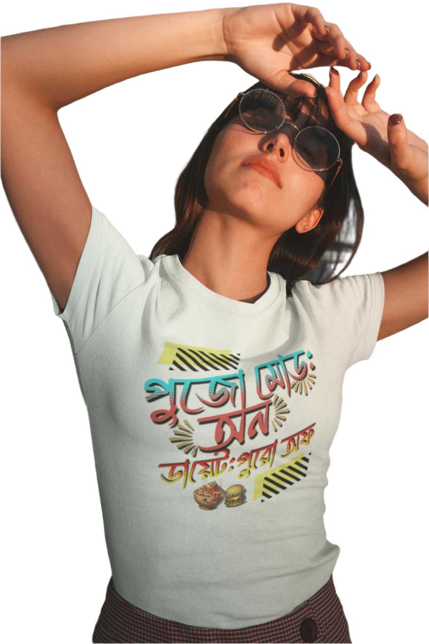 Durga Puja Bengali T Shirt For Women 5