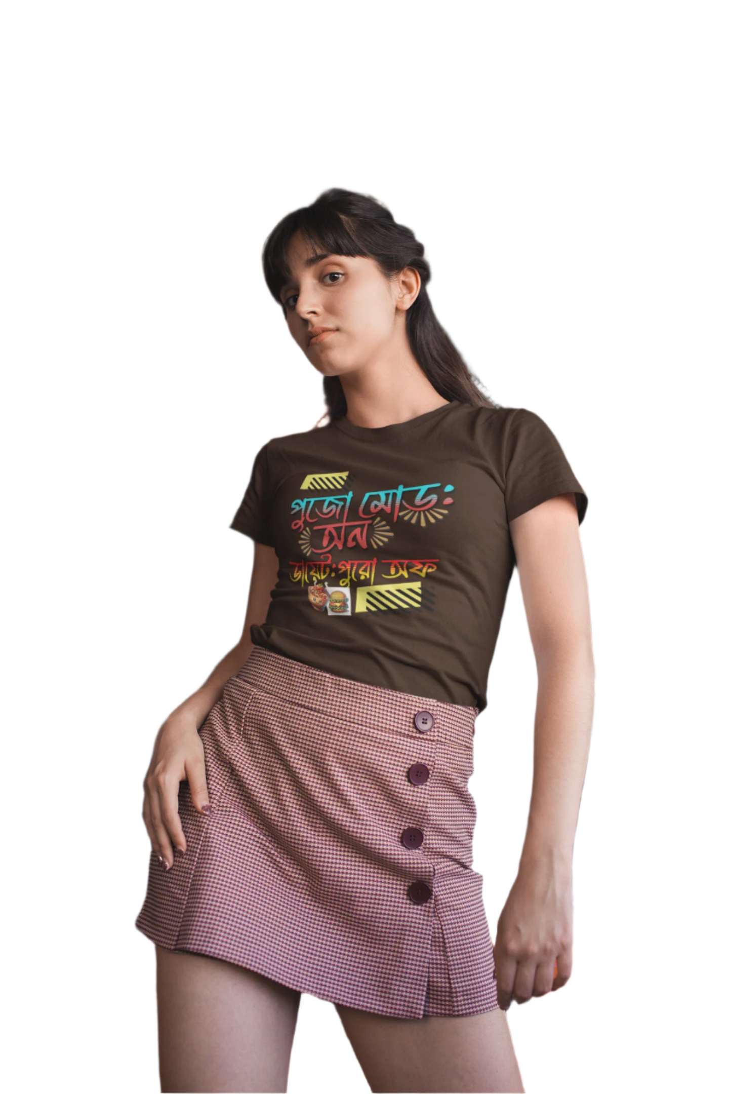 Durga Puja Bengali T Shirt For Women 5