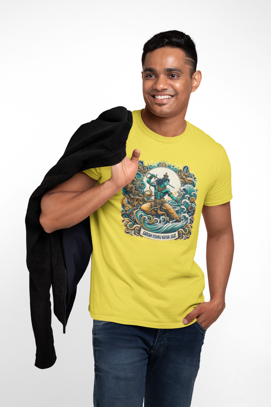 Sarvam Vishnu Mayam Jagat Janmashtami Men's T Shirts