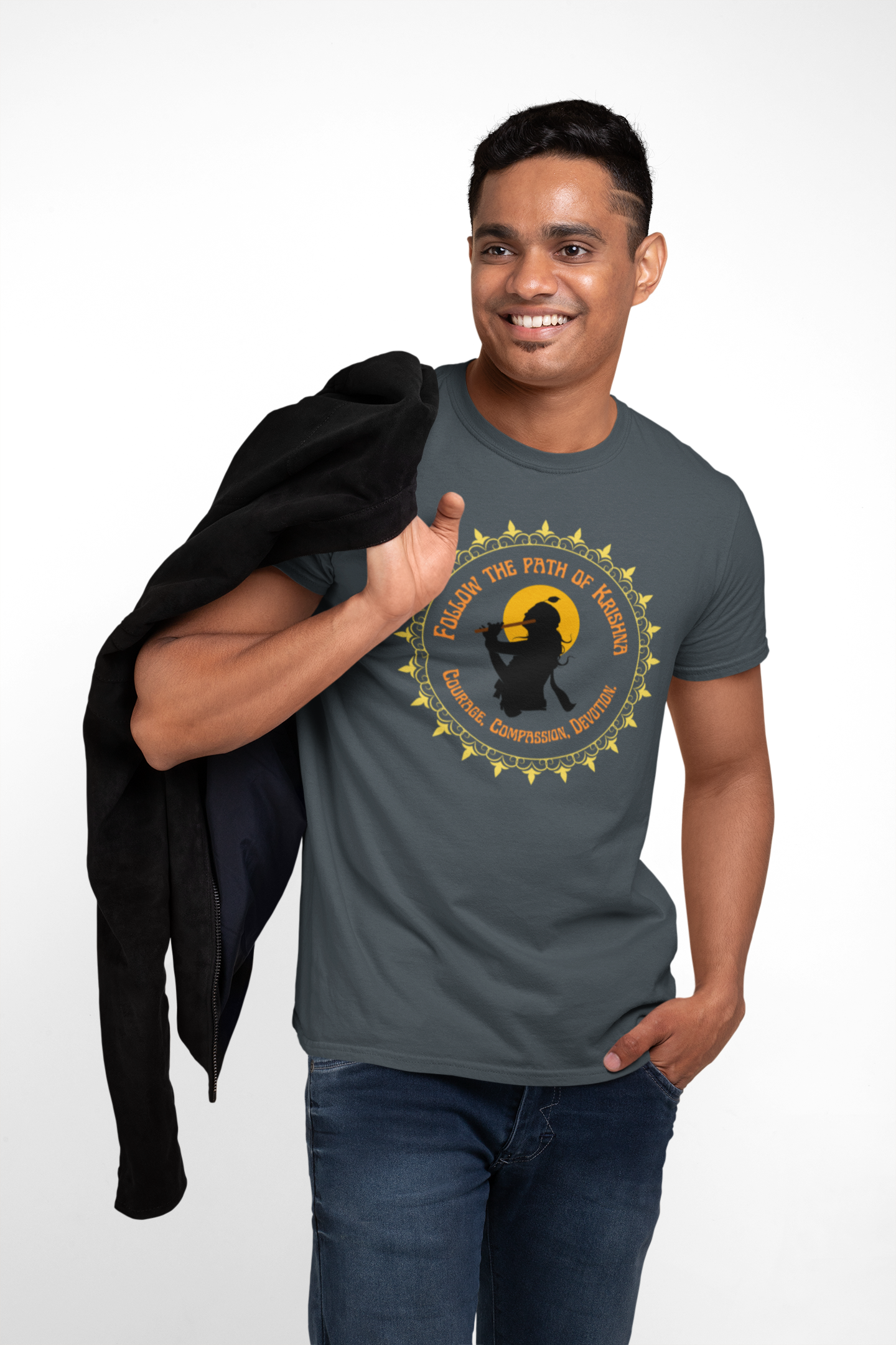 Follow The Path Of Krishna Janmashtami Men's T Shirts