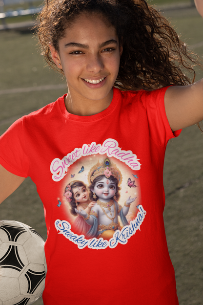 Sweet Like Radha Janmashtami Girl's T Shirts